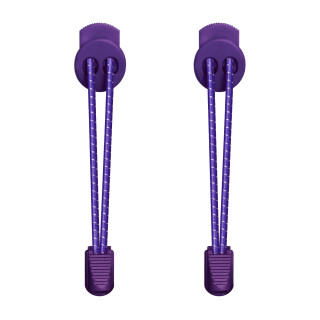 Elastic stripes purple shoelaces