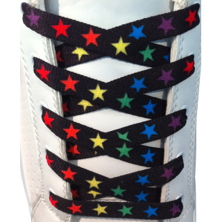 Colourful stars shoelaces