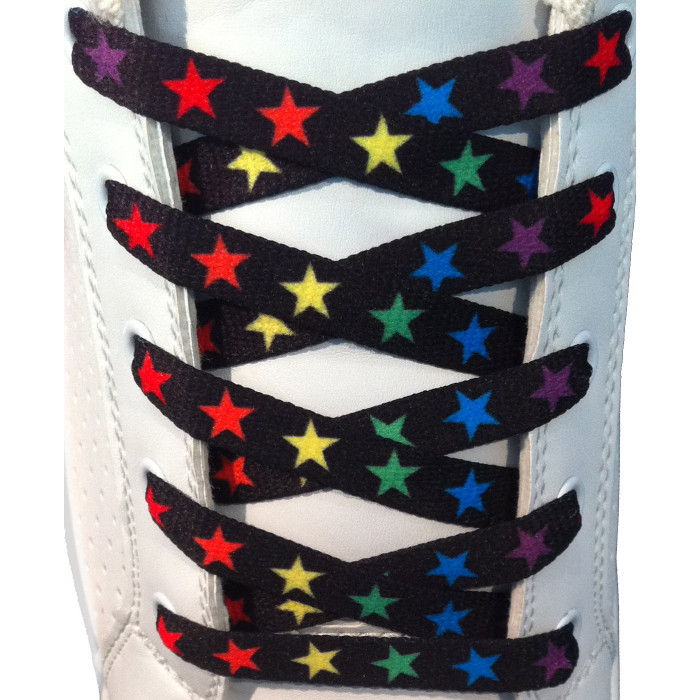 Colourful stars shoelaces
