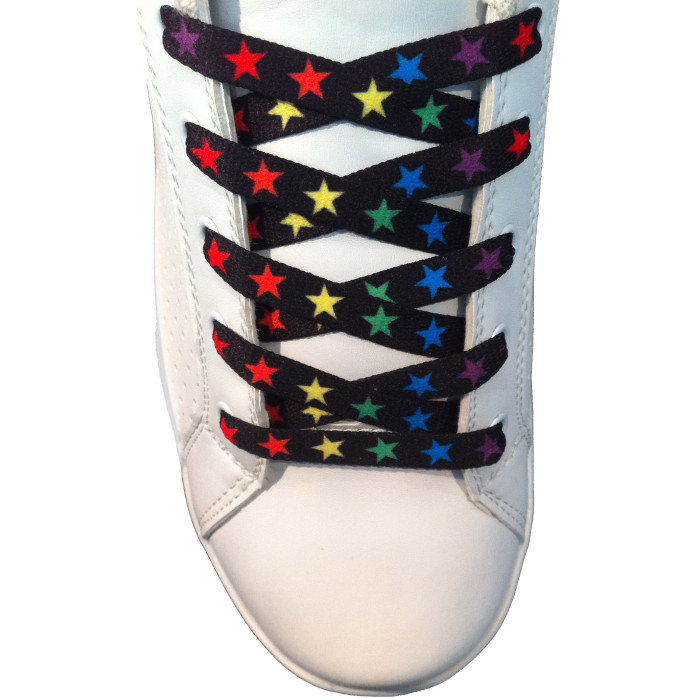 Colourful stars shoelaces