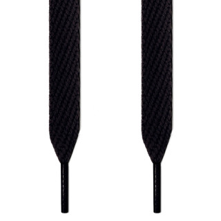 Extra wide black shoelaces