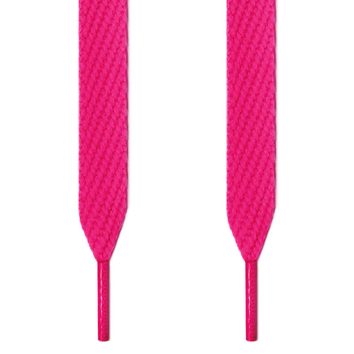 Extra wide hot pink shoelaces