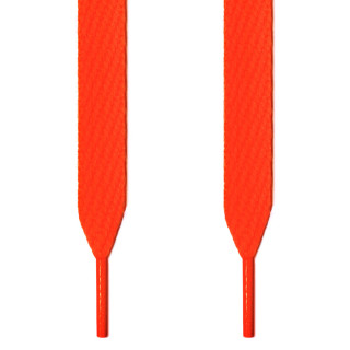 Extra wide neon orange shoelaces