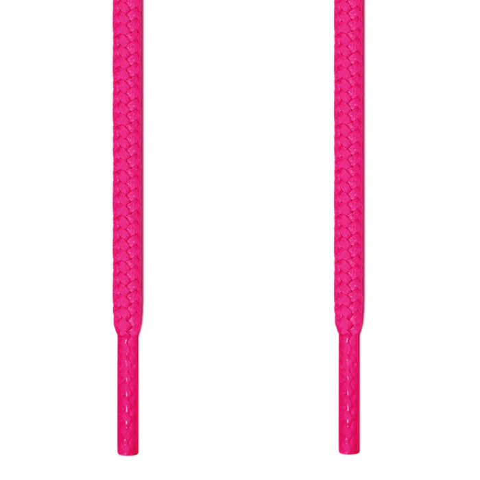 Round hot pink shoelaces