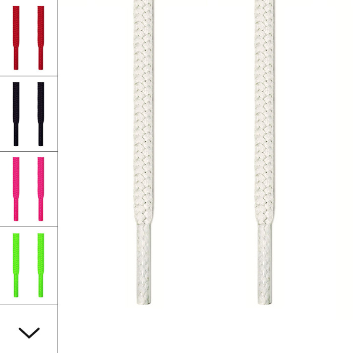 Round white shoelaces