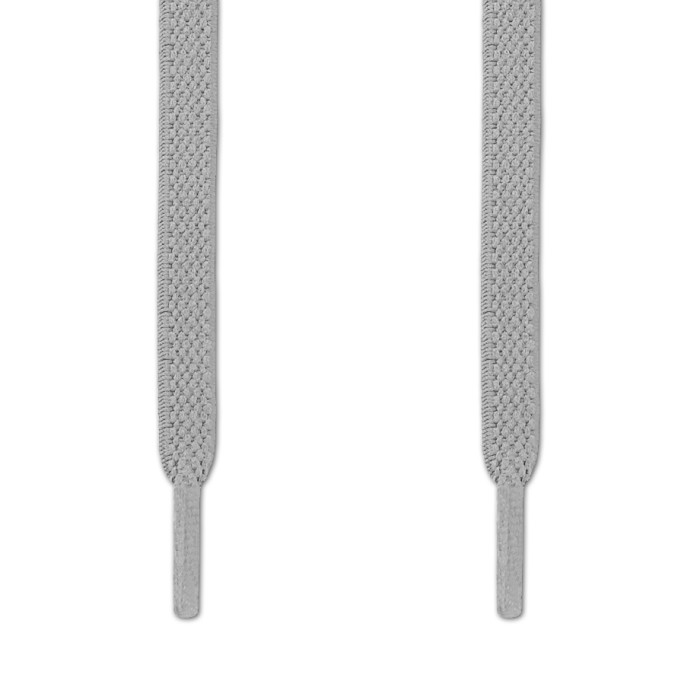 Elastic Flat Light Grey Shoelaces (No Tie)
