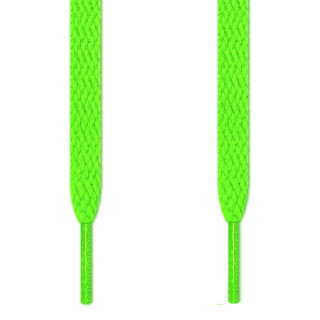 Flat neon green shoelaces