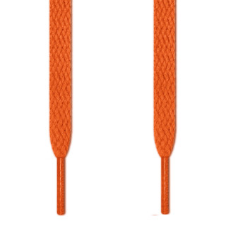 Flat orange shoelaces