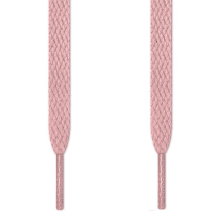 Flat pink shoelaces