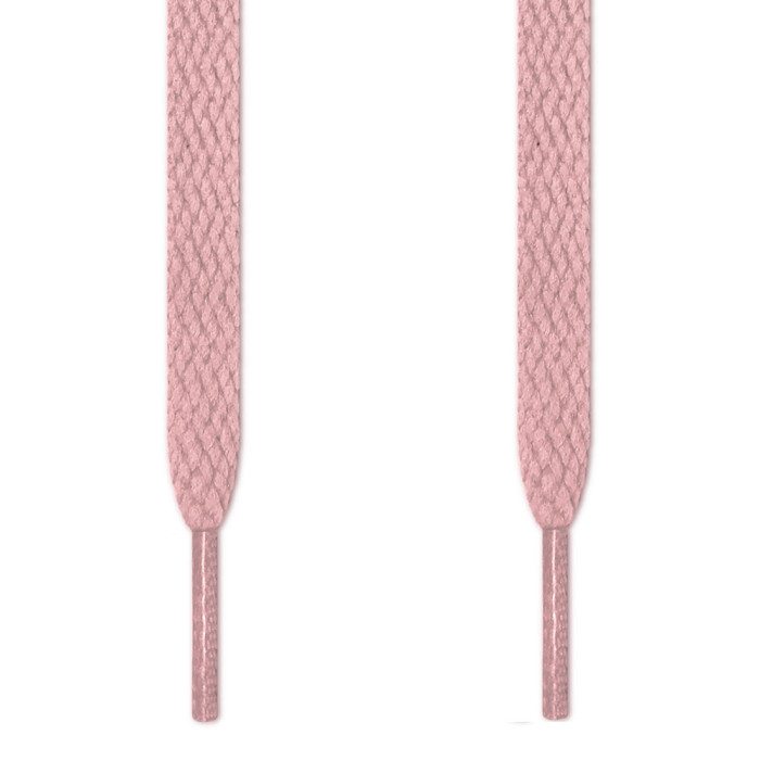 Flat pink shoelaces
