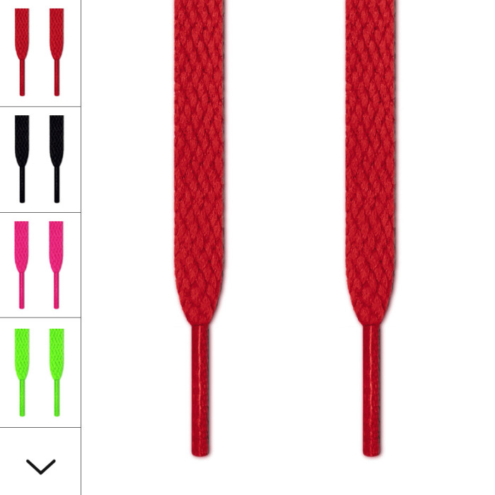 Flat red shoelaces